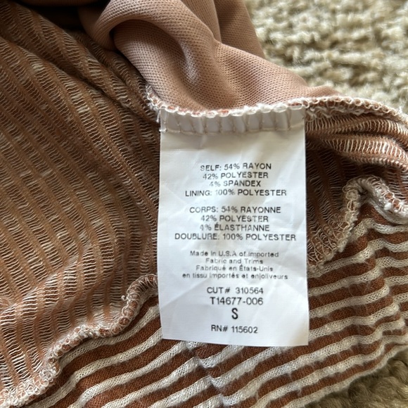 Brown and White Striped Top - Picture 4 of 4